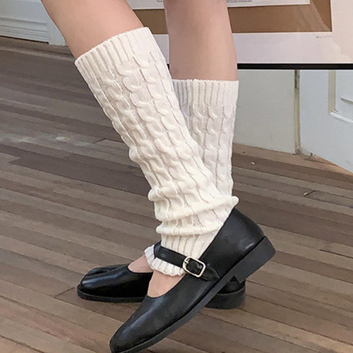 Calentadores De Piernas De Punto Para Mujer, Calcetines Sin