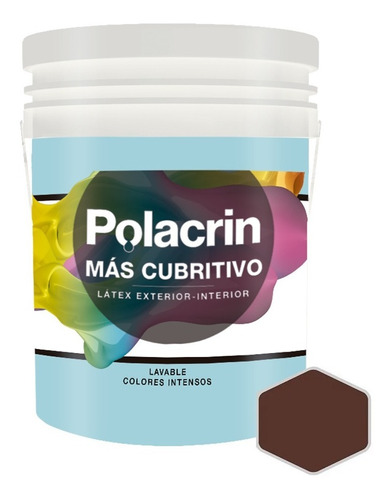 Pintura Latex Polacrin Marron Interior Exterior 4 Lt Casa