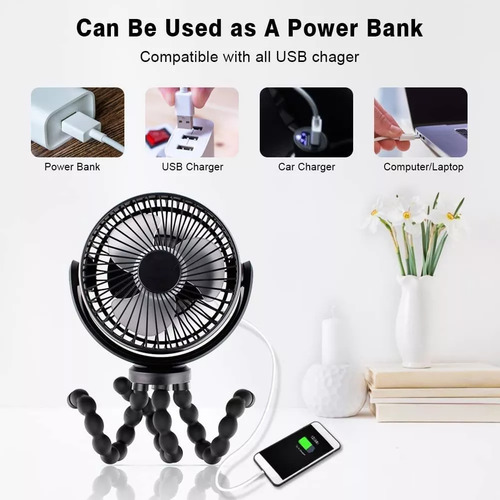 Wu-chuang Mini Ventilador Cuna Portátil Plegable Cochecito A