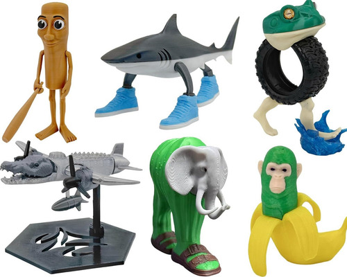 6pcs-estatua De Figura Creativa De Tung Tung Tung Tung Sahur