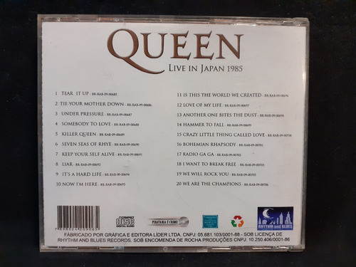 Cd - Queen - Live In Japan 1985 (Usado)