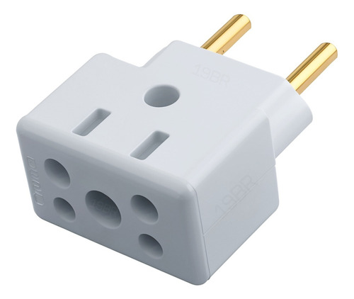 Kit 10 Adaptador Bob Esponja Tomada Pino Fino 10a/20a 3p 110v/220v