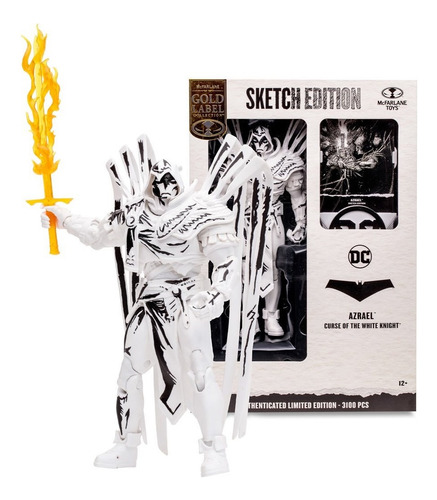 Azrael Curse Of The White Knight Sketch Gold Label Mcfarlane