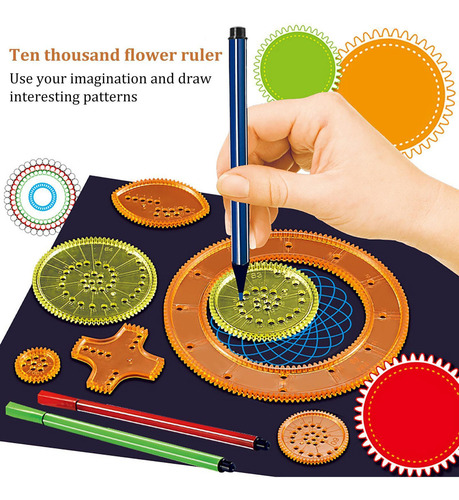 Geometric Drawing Ruler 27pcs/set Geometric Drawing Ruler