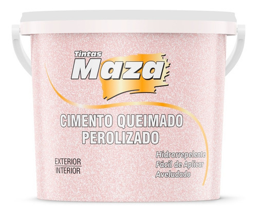 Efeito Cimento Queimado Perolizado Aveludado Maza 3kg Cor Rosa Beb