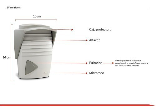 Portero Electrico Timbre Con Frente De Aplicar Plastico Ag