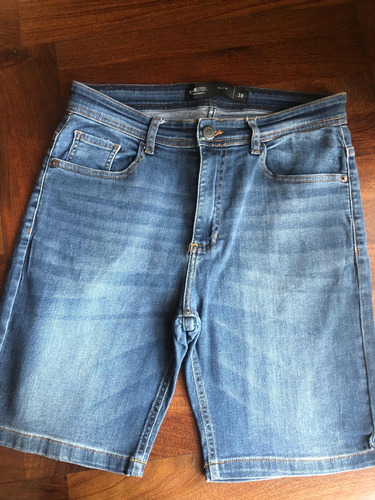 Bermuda De Jeans Elastizado, Usada En Muy Buen Estado!
