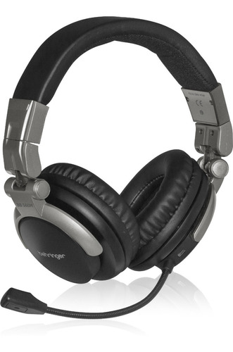 Audifonos Behringer Bb 560m Con Micrófono Dj Gamer Podcaster Color Negro