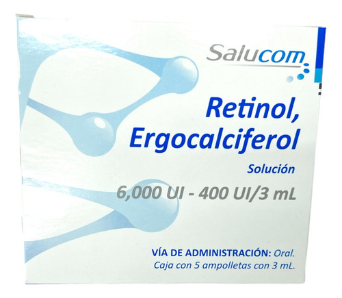 Retinol Ergocalciferol 5 Ampolletas Via Oral Con 3 Ml Pisa