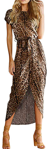 D Fashion Mujer Sexy Estampado De Leopardo Irregular Mi 6115