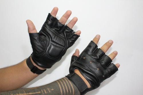 Guantes De Hombre Sin Dedos En Cuero Fabricuero