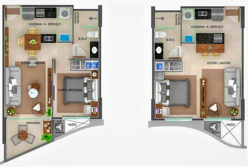 Imagem 19 de 30 de Edifício Studio Design Apartamento 1 Quarto E Sala Na Ponta Verde - Ap0021