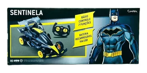 Carrinho de Controle Remoto - Batman - Sentinela - 7 Funções - Candide