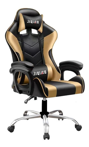 Imagen 2 de 7 de Silla Gamer Oficina Masaje Lumbar Reclinable Giratoria