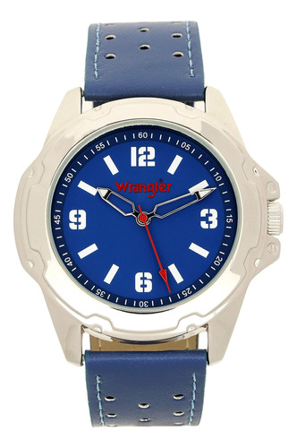 Reloj Wrangler Para Hombre, Caja Plateada De 44 Mm, Esfera A