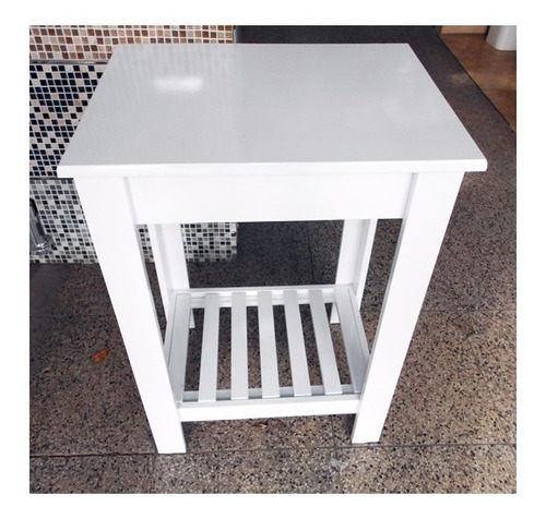 Mueble Baño Mesa Maral Deck Blanco 50 Cm  Bacha Apoyo 