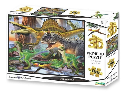 Puzzle Rompecabezas 3d Dino Carnotaurus X 100 Pzs Jeg 10641