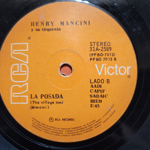 Simple Henry Mancini Su Orquesta Rca Victor C2