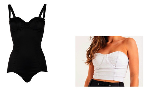 Molde  Imprimible Body  Bustier + Top  M/l Mujer Pdf A4