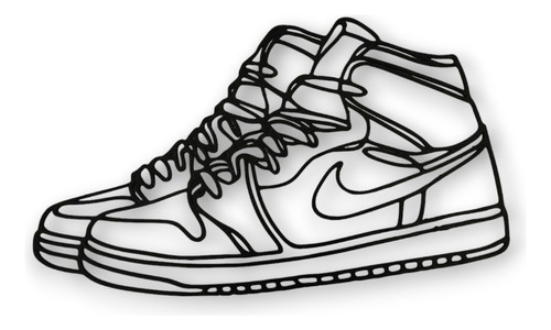 Cuadro Calado Decorativo Nike Jordan Minimalista Street Wear