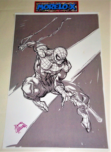 Litografia De Spiderman Firmada Por Ryan Stegman -con Foto