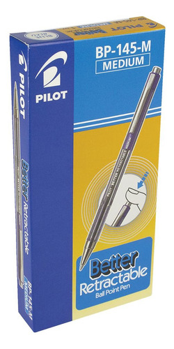 Bolígrafo Pilot Better 1,0mm Retráctil, Clip Metal Caja X 12