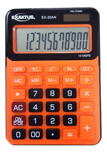 Calculadora Exaktus Ex-20an Naranja Y Negro