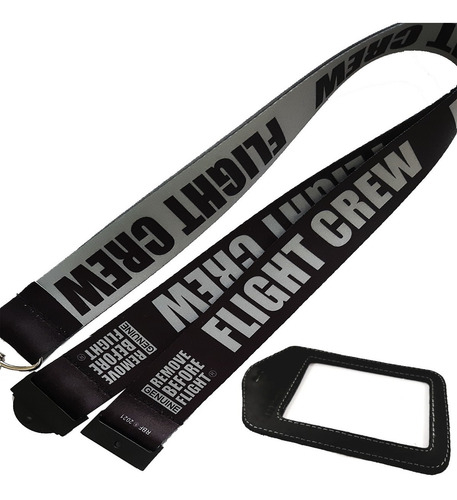 Lanyard Flight Crew & Porta Id Piel - Remove Before Flight ®