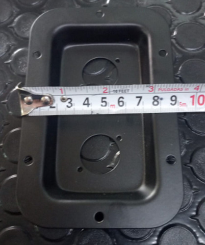 2 Pzas Tapa Placa Metalica 2 Orificios P/ Bafle 2conectores