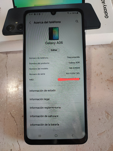 Celular Samsung Galaxy A06 4gb Ram 64 Gb Almacenamiento Negro (Usado)