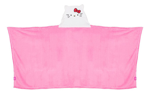 Manta Con Capucha 3d Hello Kitty Infantil Invierno 75x150
