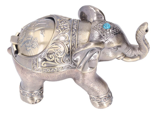 Cenicero Para Puros, Elefante A Prueba De Viento, Metal