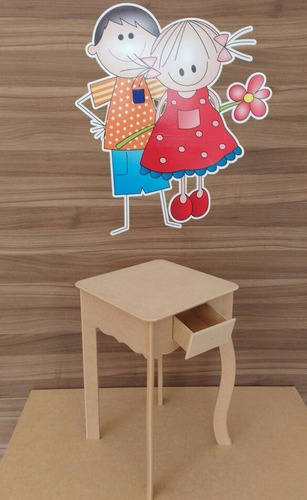 Imagem 5 de 6 de Kit Aparadores Criado Mudo Decoração Festa Liso Mdf