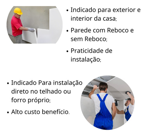 Isopor Para Teto Sem Ranhura 22 Un 125x62,5cm-30mm