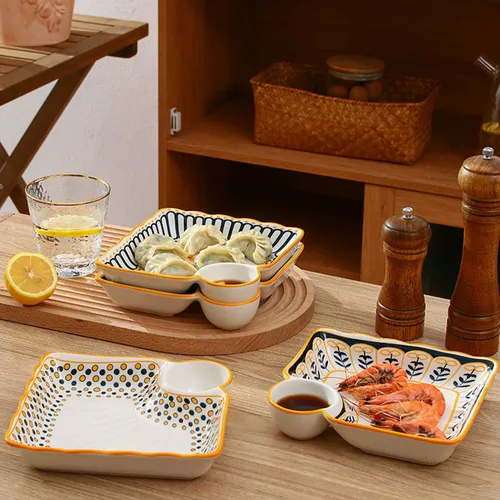 Platos con compartimentos porcelana new arrivals