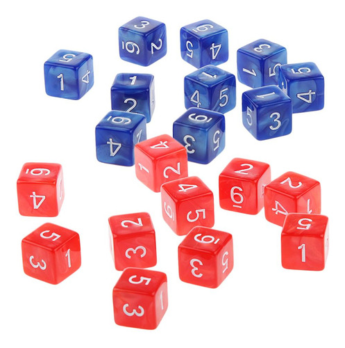 107d6 Dados Numeral Dado Azul Y Rojo Azul Y Rojo Azul Y Rojo