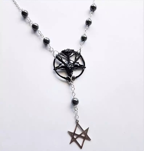 Collar Baphomet Pentagrama Invertido 3753