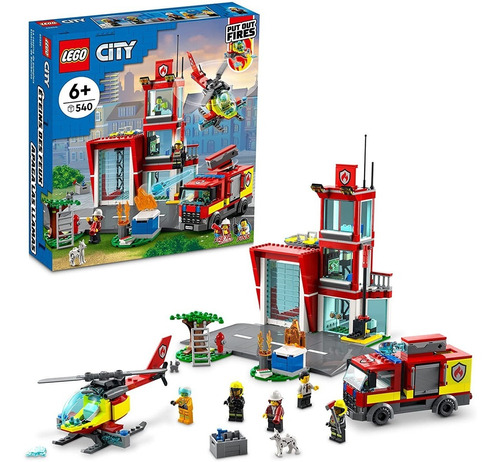 Juego De Bloques Lego City Estación De Bomberos 540pcs Febo