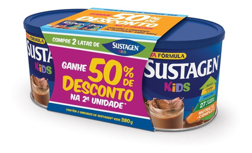 Complemento Alimentar Chocolate Latas 2un 380g Sustagen Kids