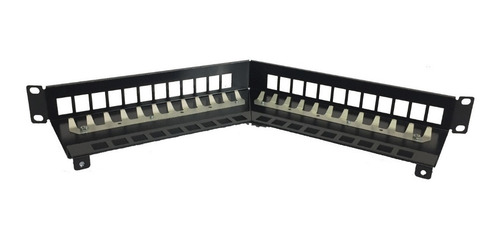 Patch Panel Tera-max De 24 Puertos, Modular, Angulado, Negro