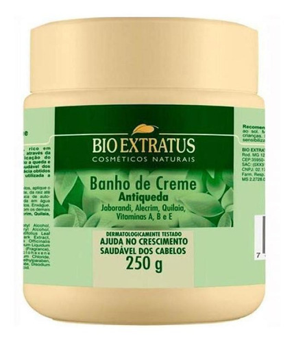 Imagem 1 de 1 de Bio Extratus Jaborandi Banho De Creme Antiqueda 250gr