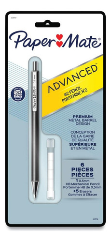 Lápices Mecánicos Avanzados Paper Mate, 0,5 Mm, Hb (2), Mina