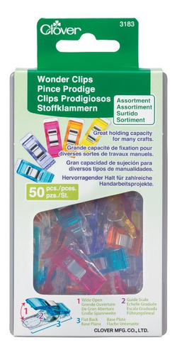 Clips Prodigiosos Tamaño Estándar 50 Pzas Clover 3183