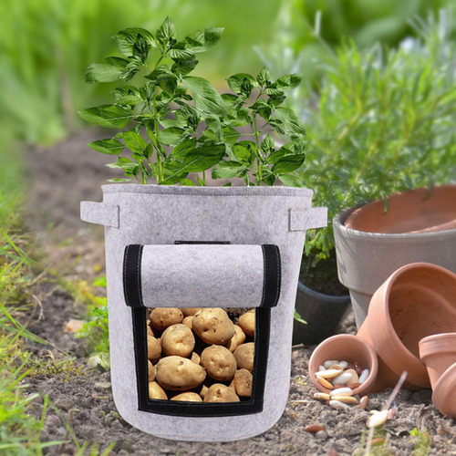 2 Bolsa De De Patatas, Gris Claro Gris Claro 23cmx28cm