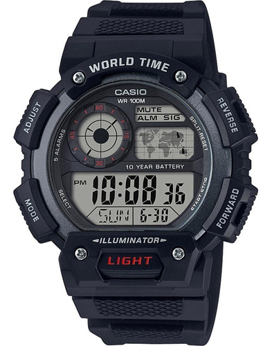 Reloj Casio Ae-1400wh-1a Para Caballero Deportivo Negro
