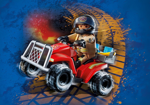 Figura Armable Playmobil City Action Bomberos Speed Quad