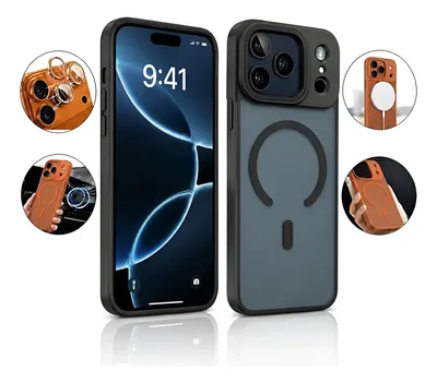Capa Magnética Para iPhone 11 Ao 17 Pro Max C/ Lentes Câmera