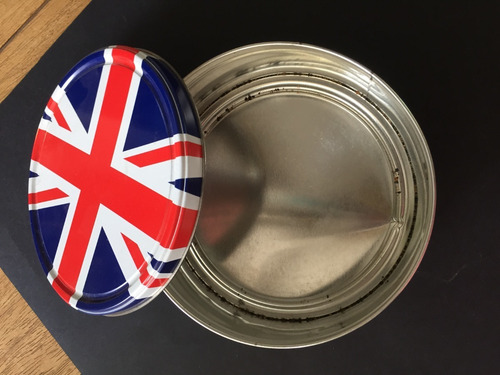 Lata Tipo Galletas Con Bandera De Inglaterra (Usado)