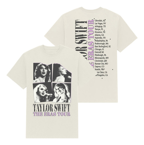 Camiseta Taylor Swift Folklore Eras Tour Merch De Manga Cort