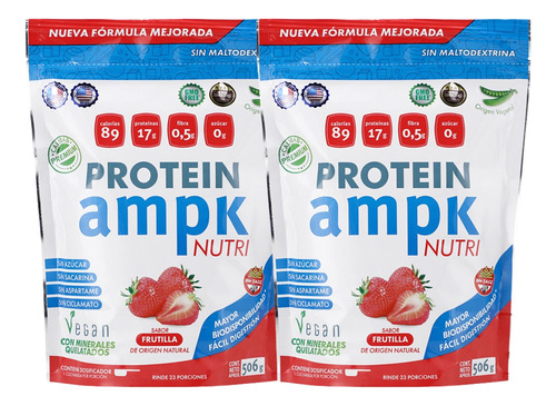 Combo Ampk Protein Suplemento Dietario Frutilla X 2